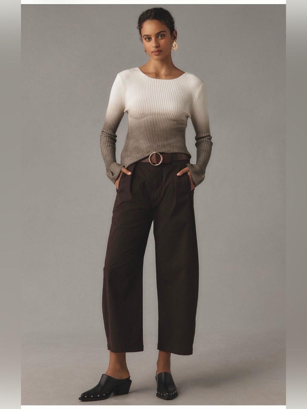 Citizens of Humanity Cara Cropped Pleated pants - brown